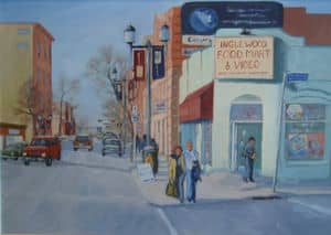 Oil painting by Ellen Lorne — Inglewood Food Mart
