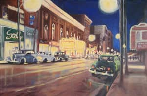 Oil painting by Ellen Lorne — Night Scene