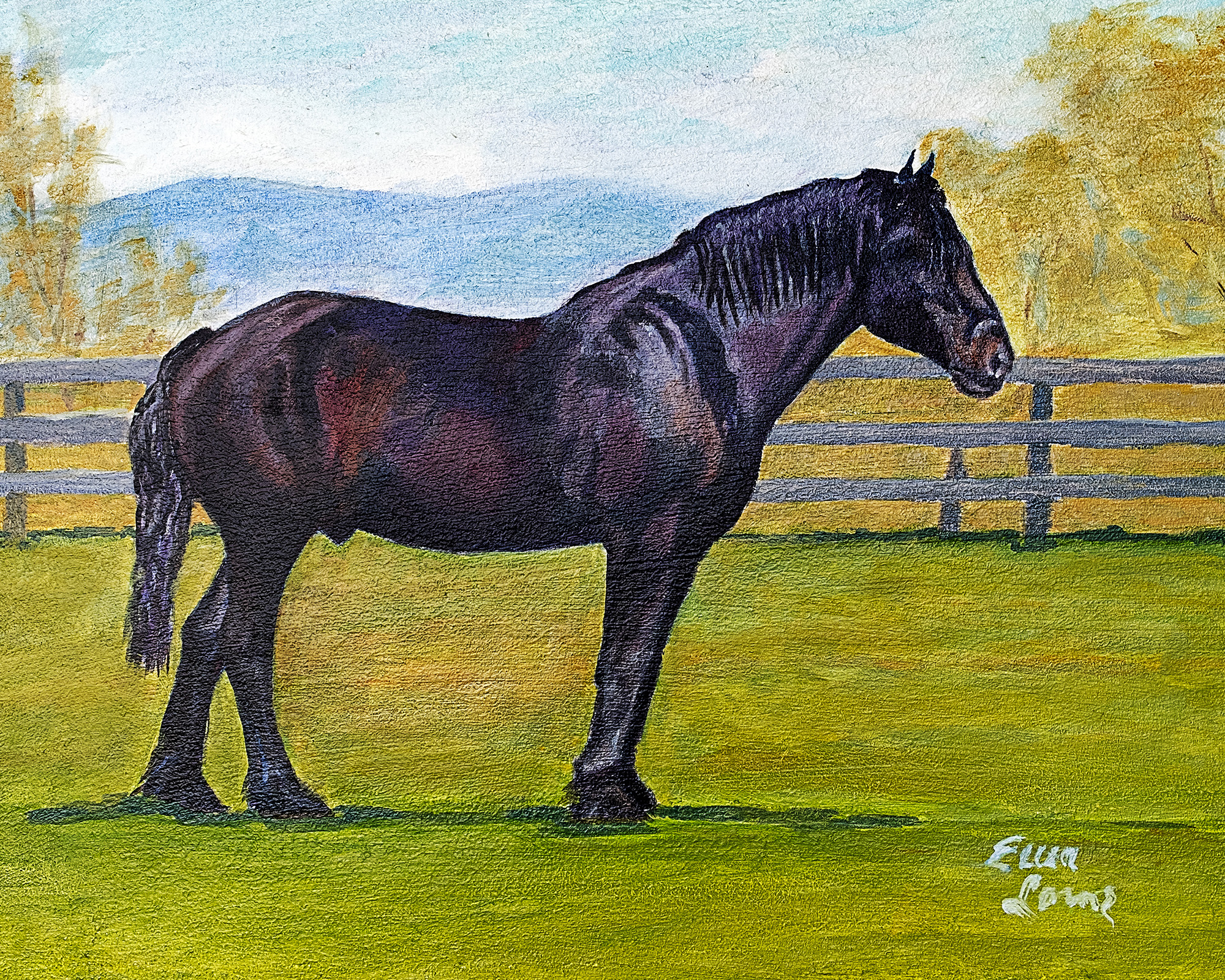 Oil painting by Ellen Lorne — Draft Horse