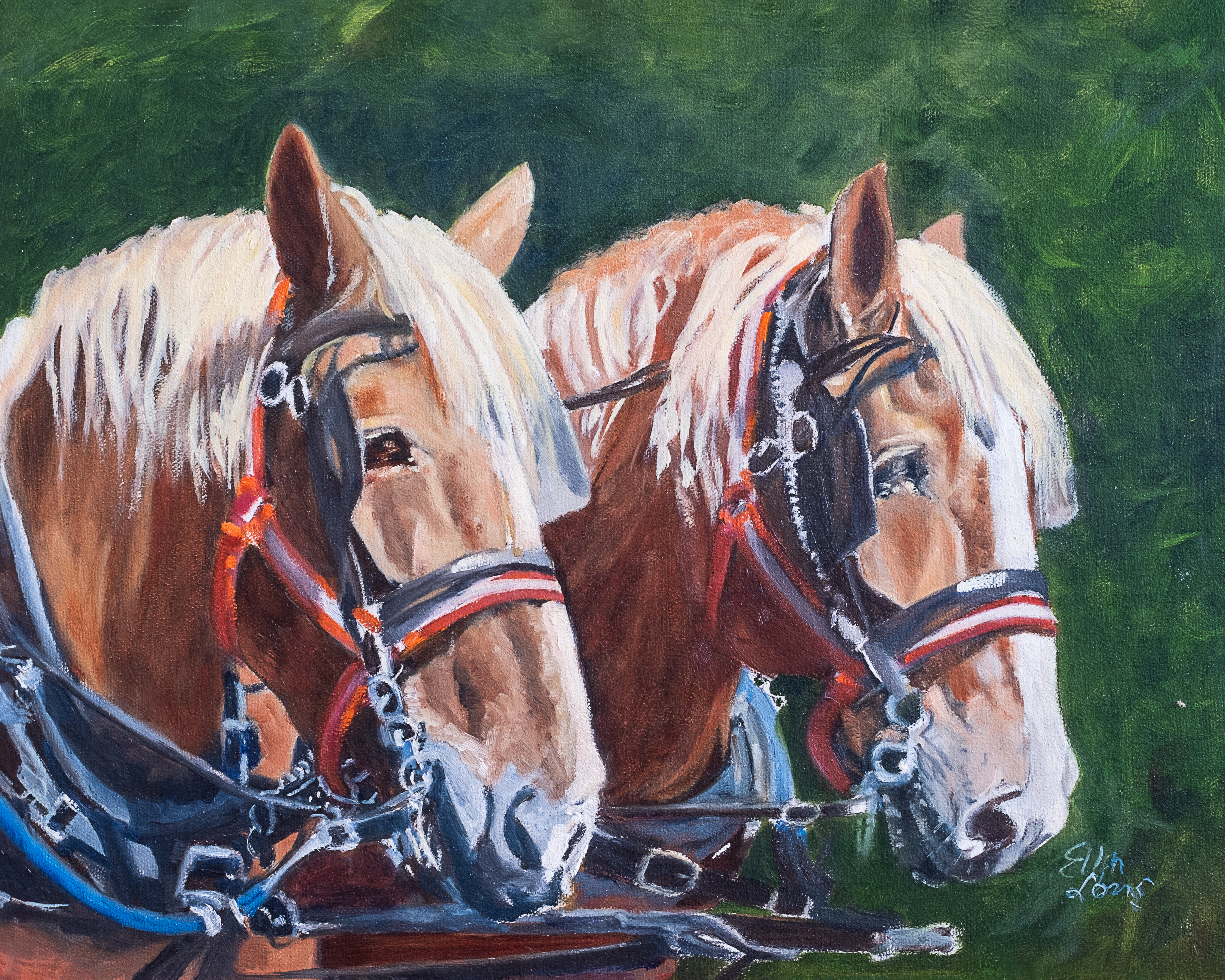 Oil painting by Ellen Lorne — Jim and Bud